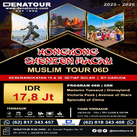 Gambar produk Hongkong Shenzen Macau Muslim Tour 