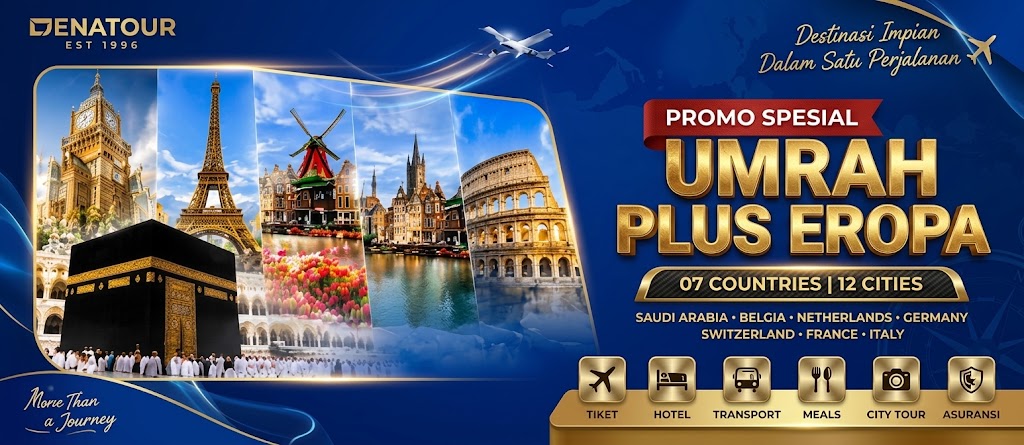 UMRAH PLUS EROPA BARAT PROMO - Paket Umrah & Haji Terpercaya Denatour