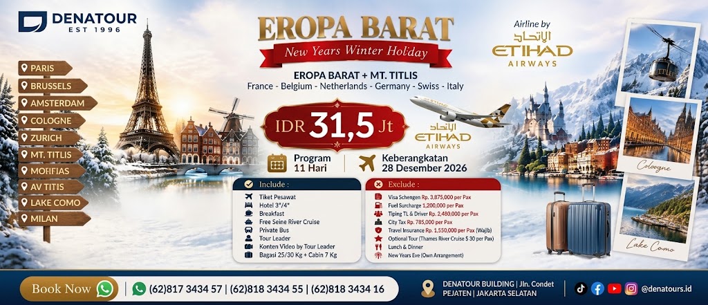 Eropa Barat New Year Winter Holiday - Paket Umrah & Haji Terpercaya Denatour
